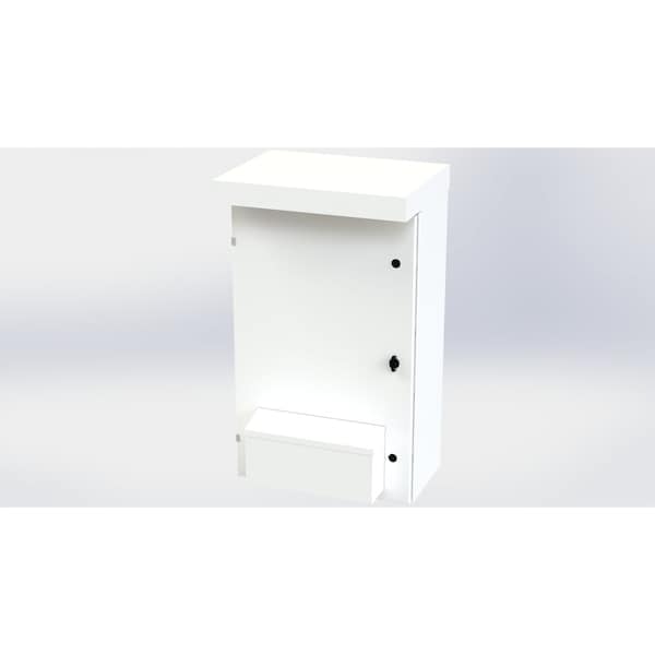 1/4 Turn Latch with Padlock Wing Knob Electrical Enclosures, 41 in H, 12 in D, 24 in W, NEMA 3R